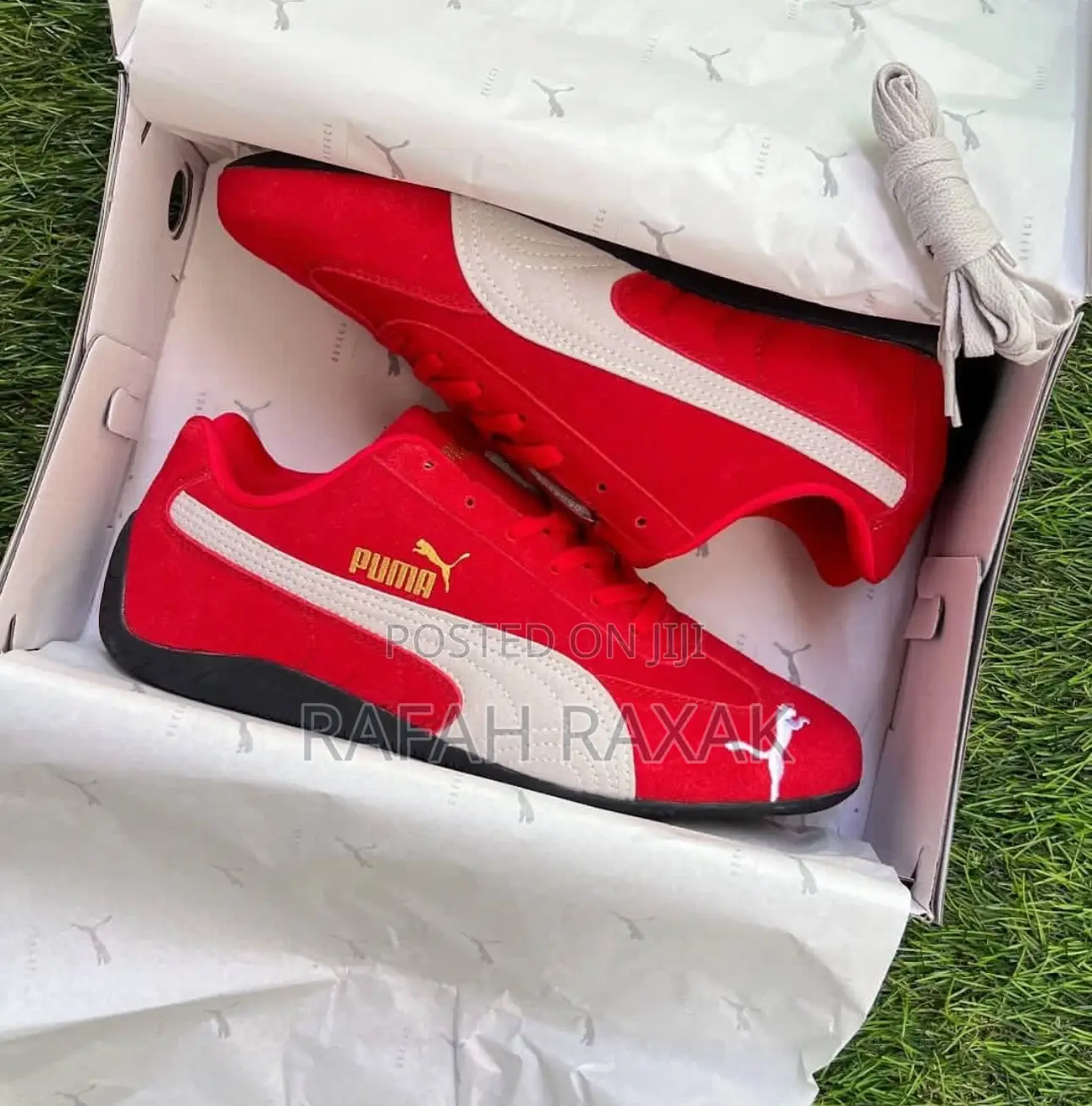 Original Red/White Suede Puma Speedcat Og Sneakers
