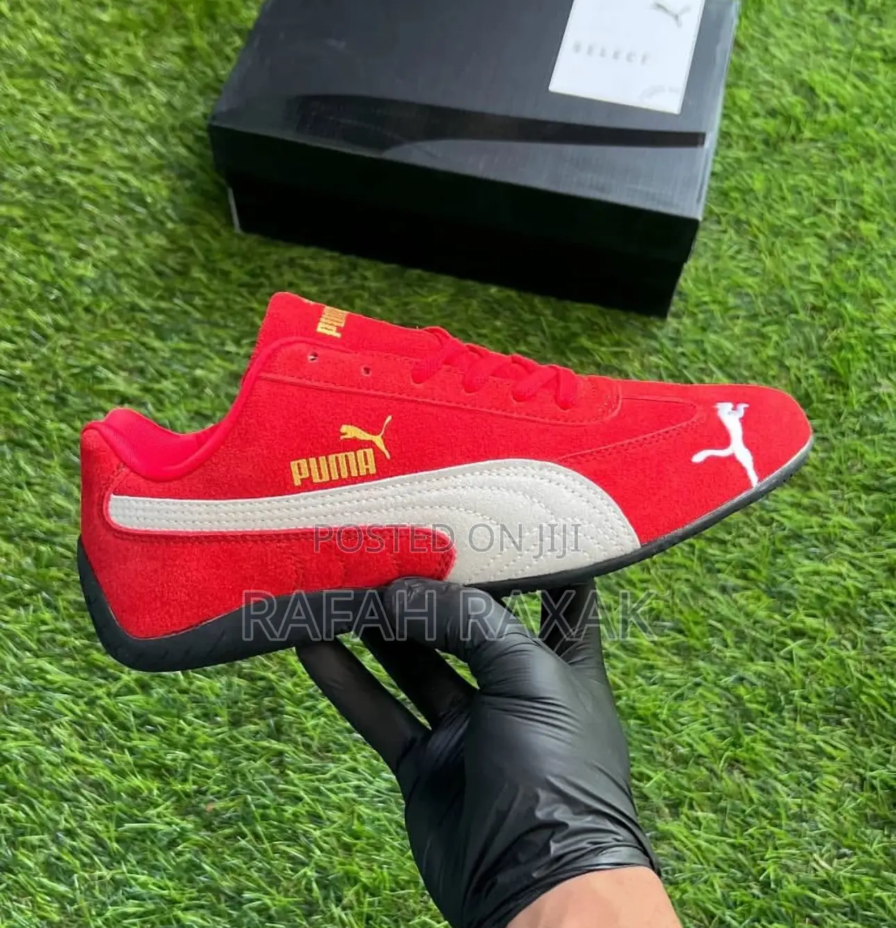 Original Red/White Suede Puma Speedcat Og Sneakers