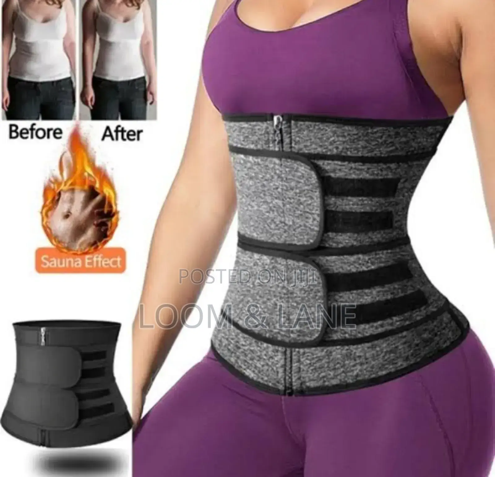 Neoprene Waist Trainer With 2 Straps and Zipper