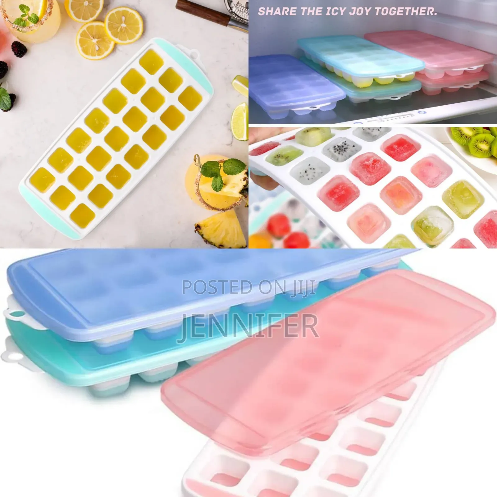 Silicon Ice Cube Tray With Cover