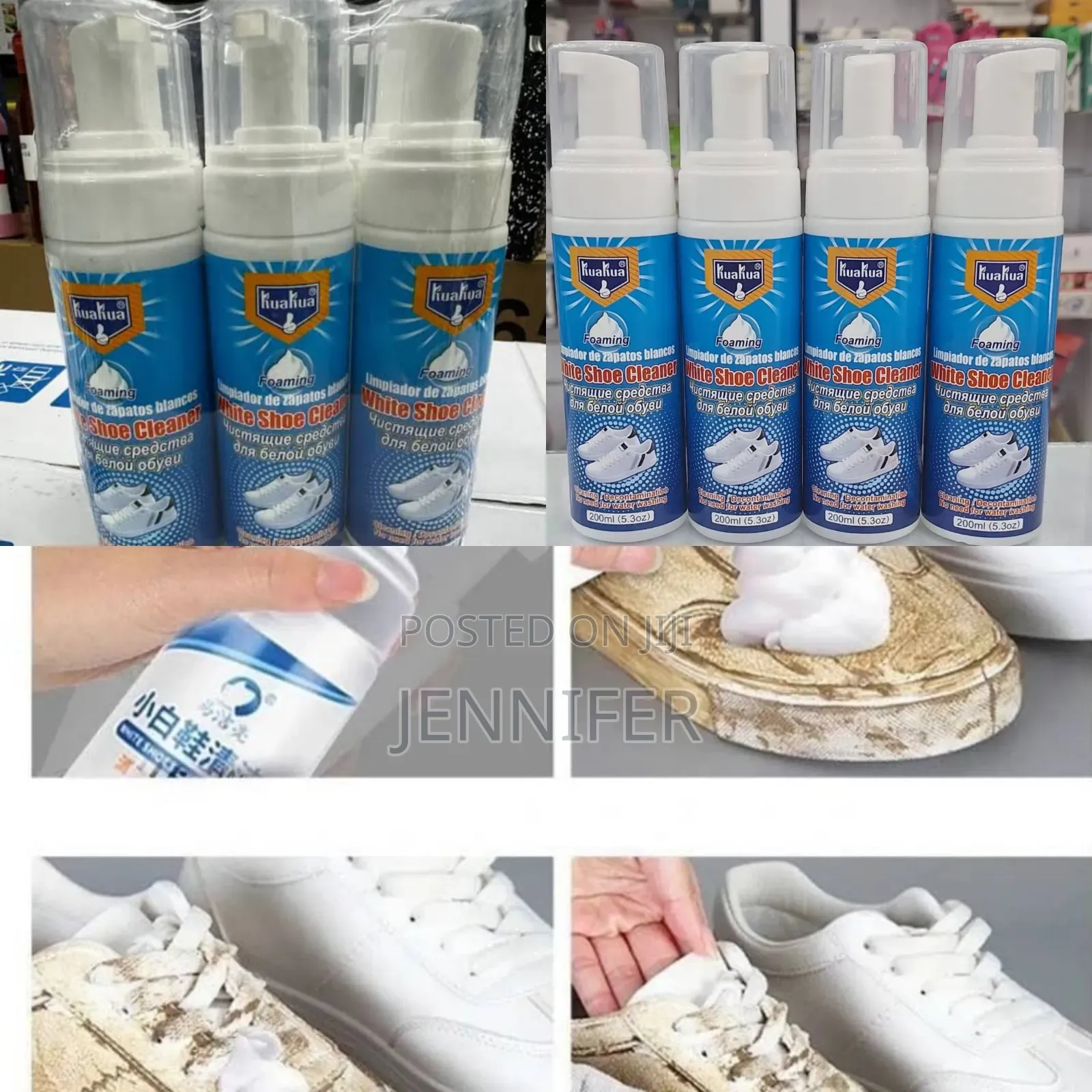 Water Free White Foam Shoe Cleaner