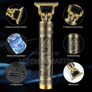 Dragon Monster Rechargeable Metal Hair Clipper Gold