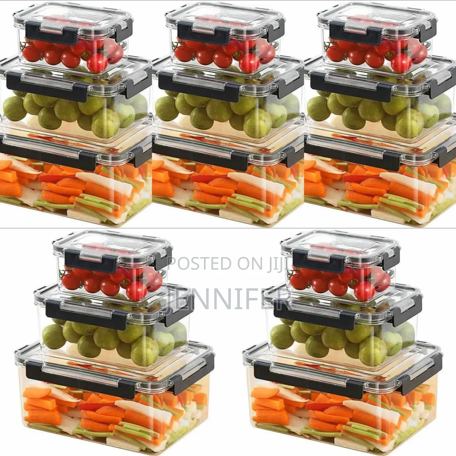 3pcs Acrylic Food Storage Containers