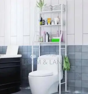 3 Tier Toilet Rack White