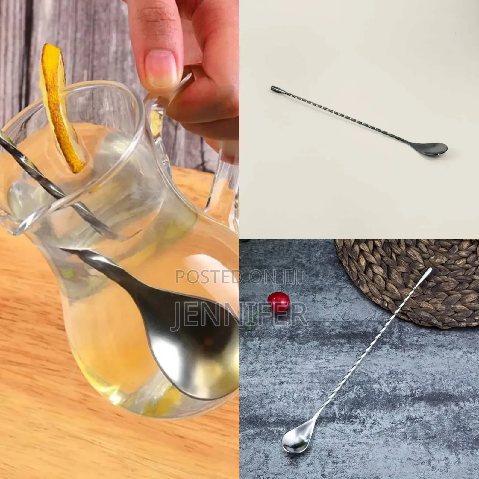 Stainless Steel Twisted Long Bar Spoon