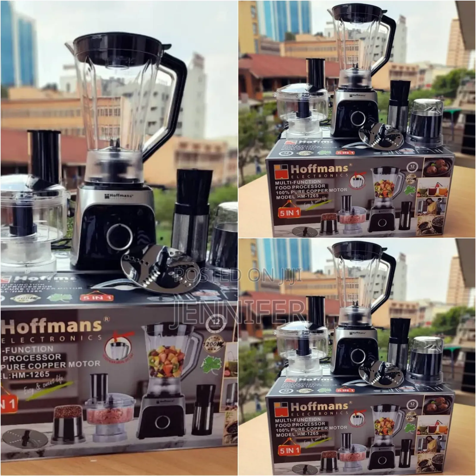 Hoffmans Hm-1265 5in1 Food Processor Blender
