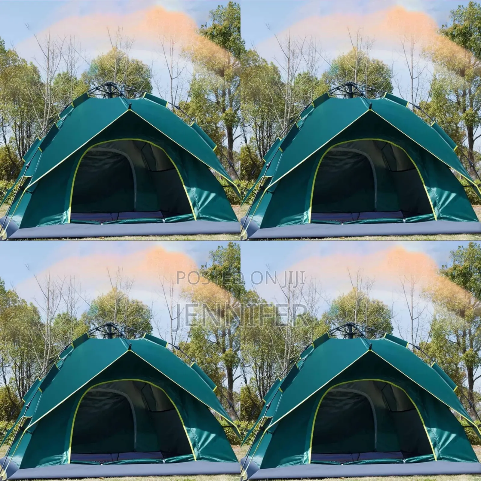 6people Green Dome Auto Camping Tent
