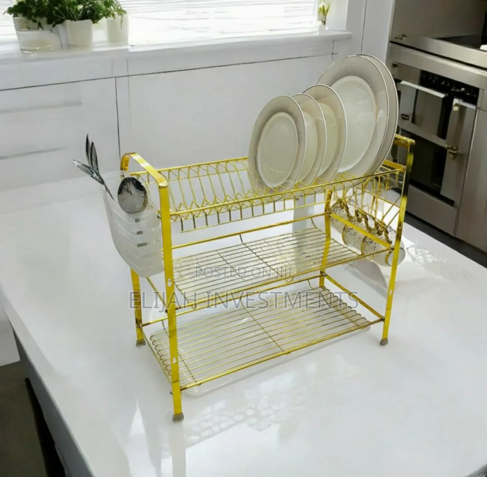 Brand New 3layer Gold Dish Rack