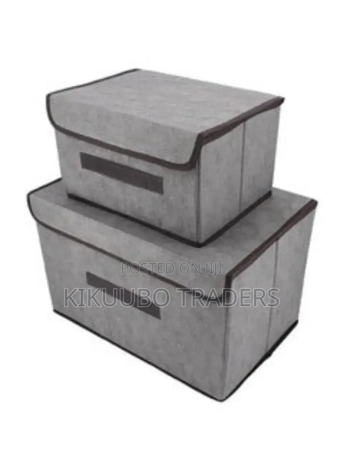 Pack of 2 Foldable Storage Boxes With Lid