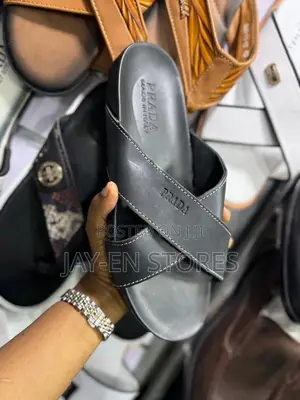 Black Prada Open Shoes 02 With Crossed Design