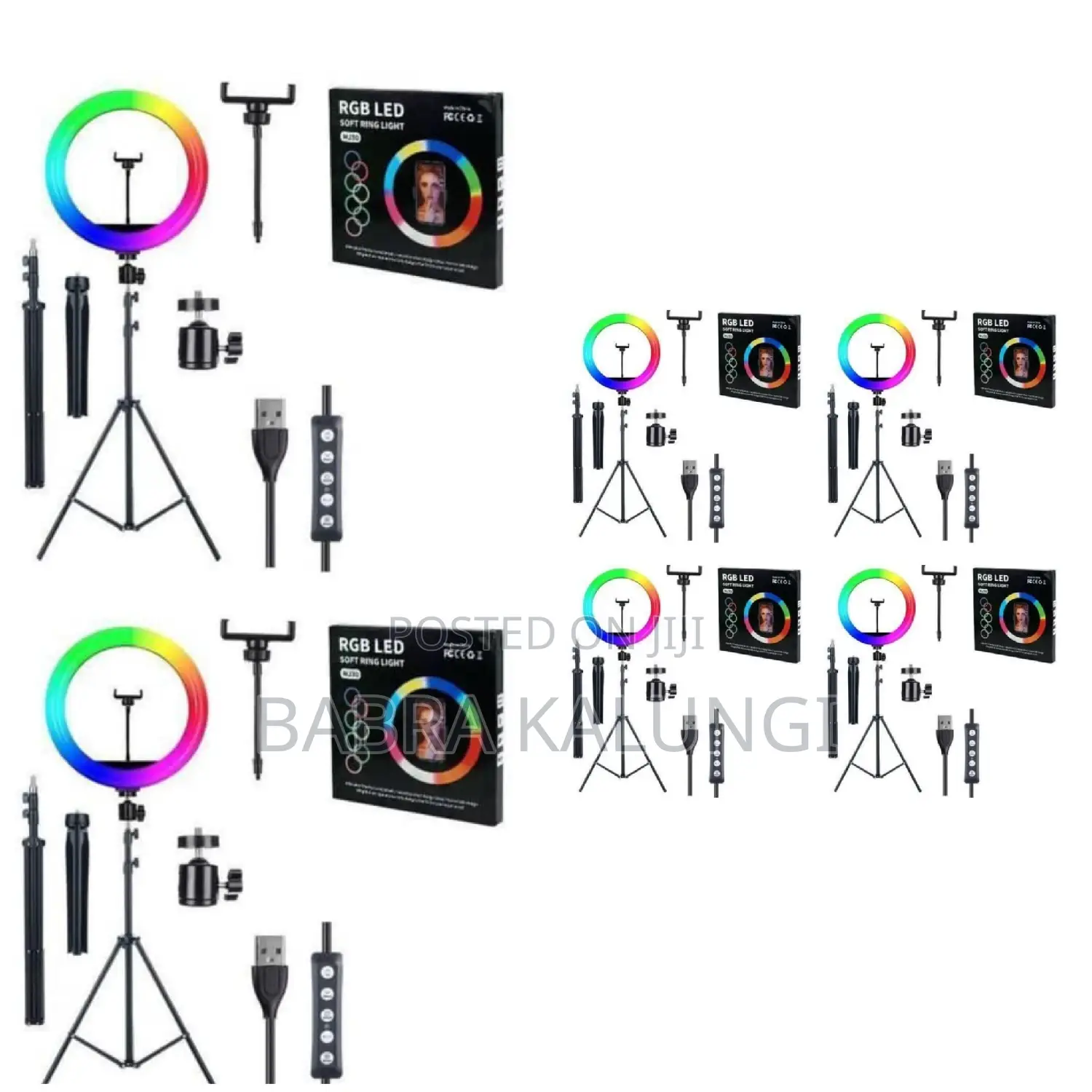12"Inches Dimmable RGB Led Ring Light With Tripod Stand