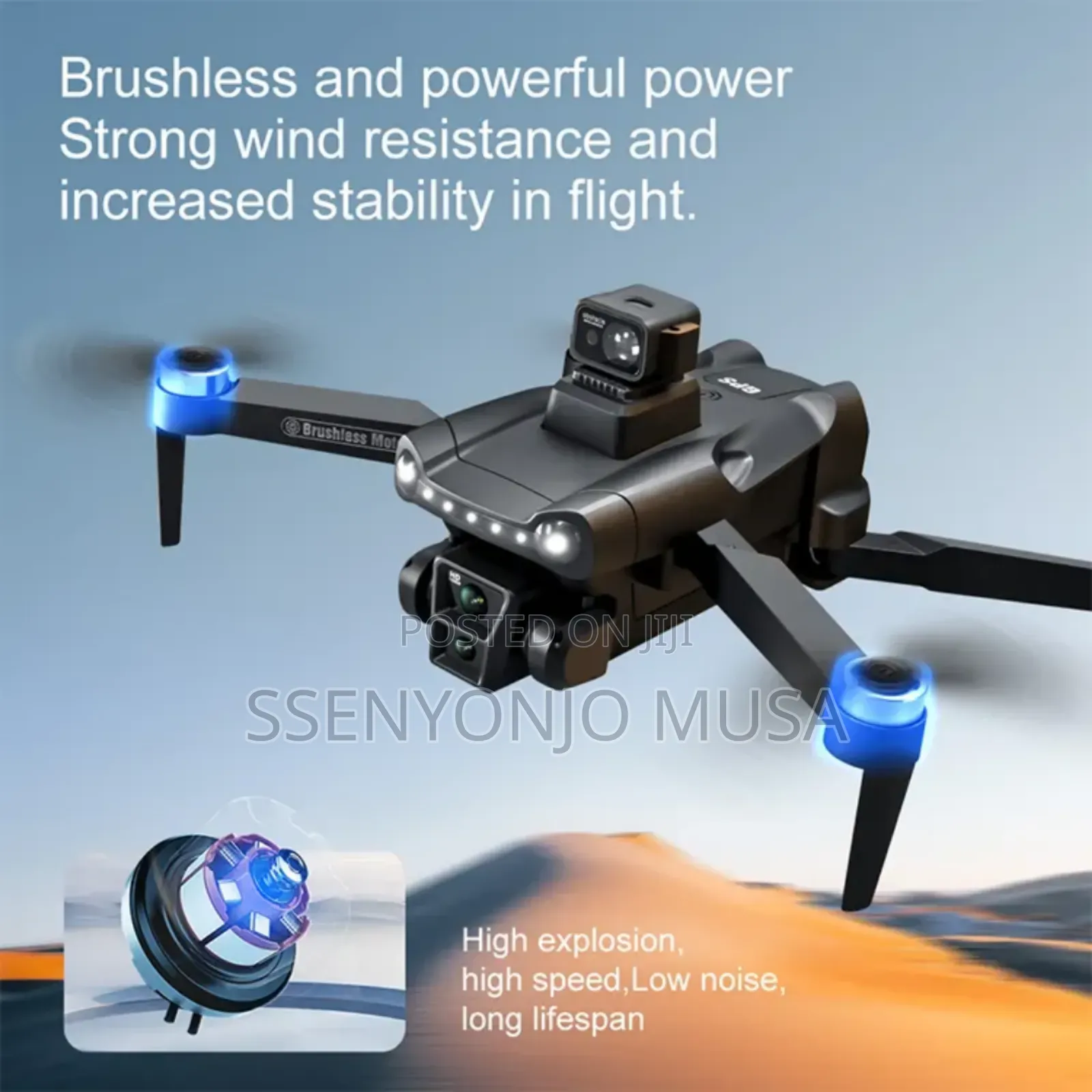 Rc Professional GPS Drone With 3-Axis Gimbal Hd Dual Ca