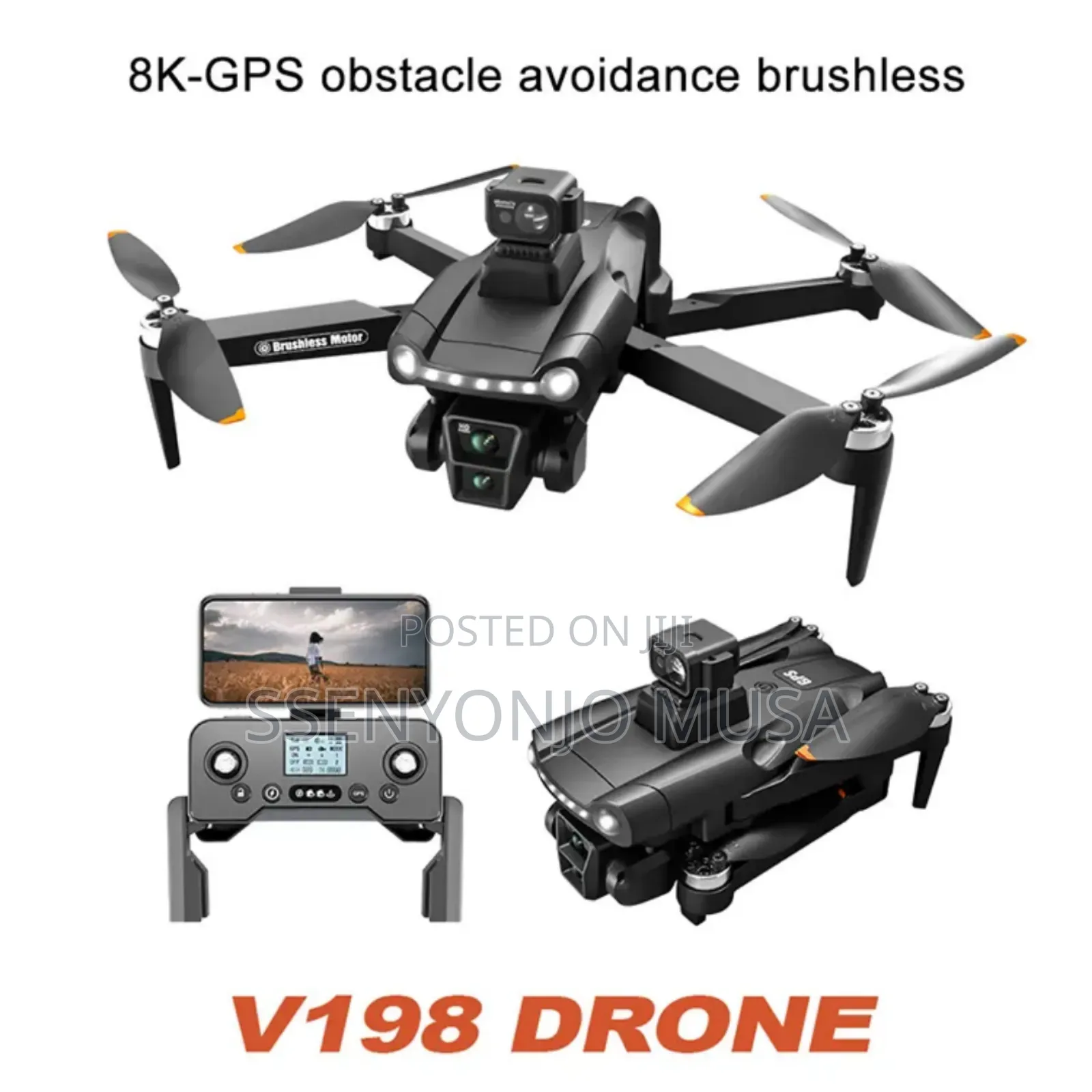 Rc Professional GPS Drone With 3-Axis Gimbal Hd Dual Ca