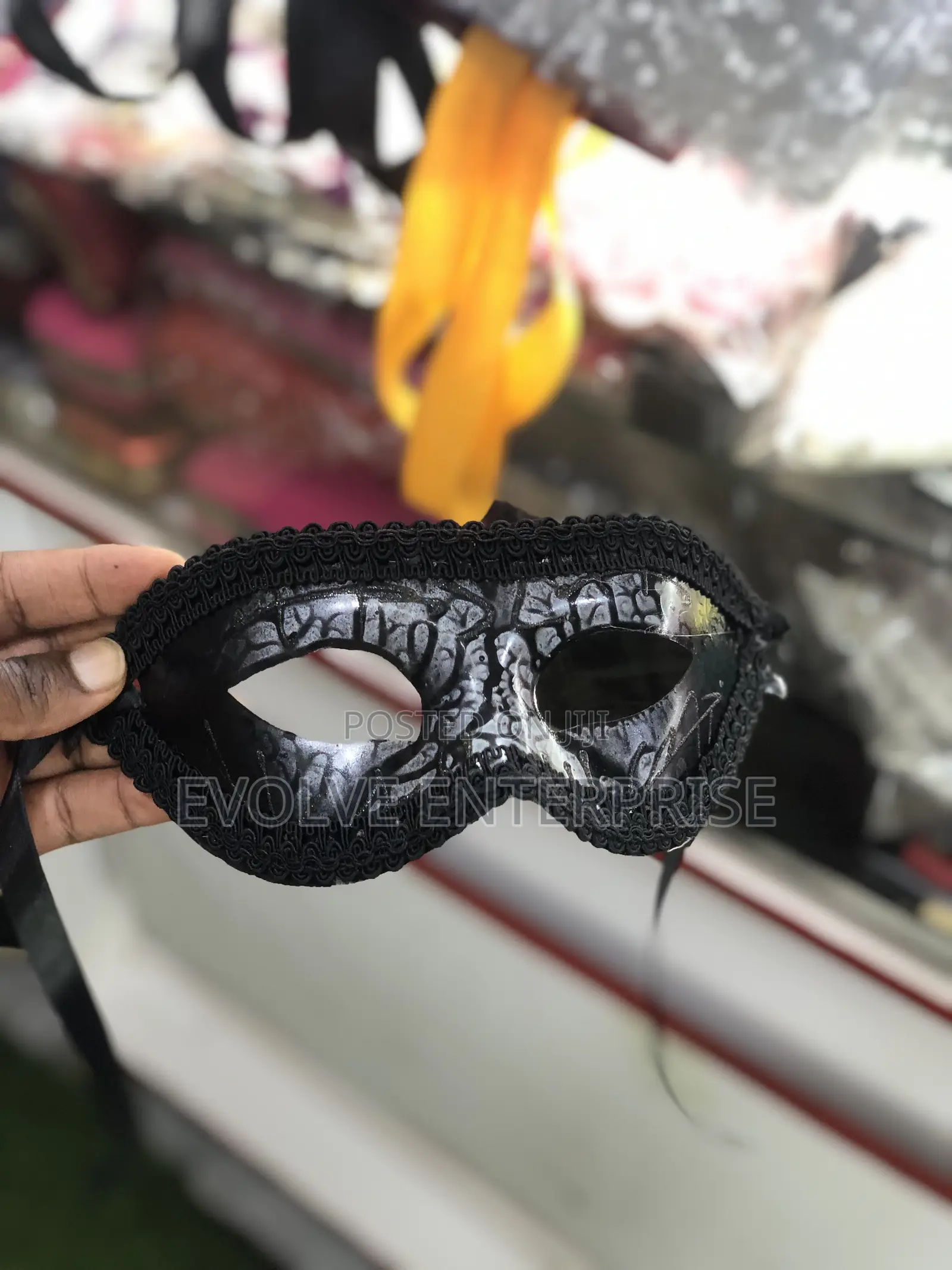 Halloween Black Silver Sexy Half Face Blindfold Mask