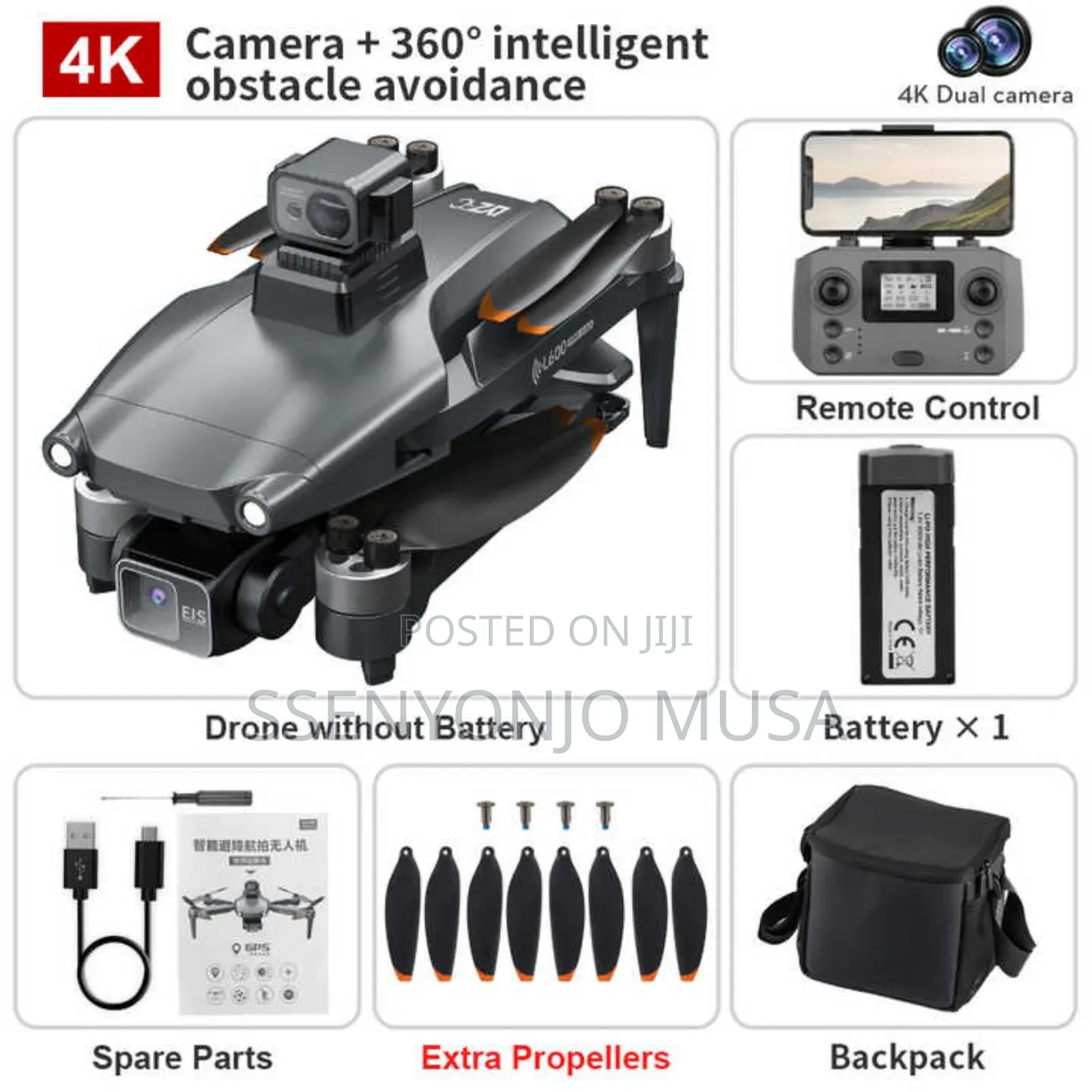L600 Pro Max Hd Dual Camera Drone With 48 Mins Flight Tim