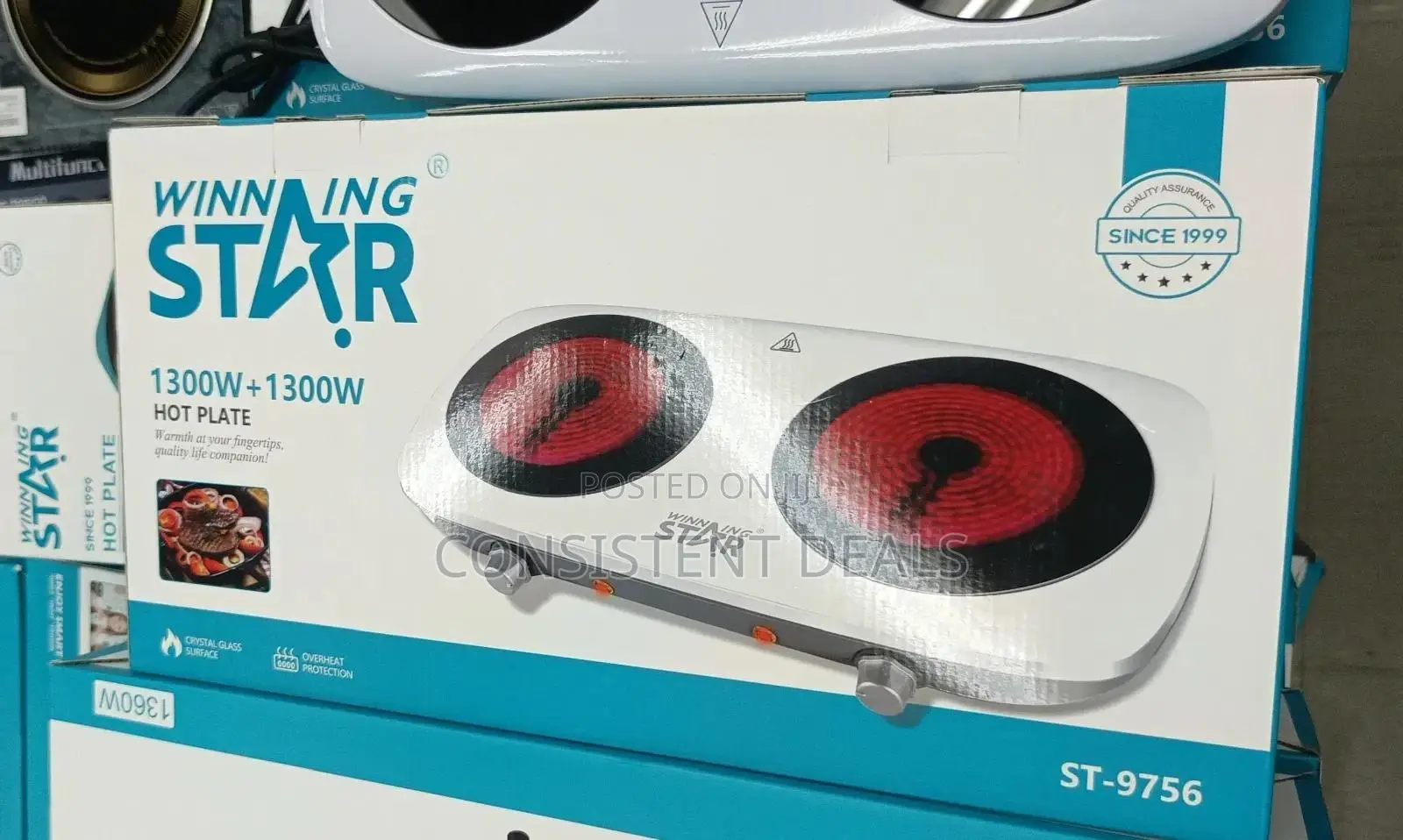 Winning Star Double Ceramic 2600w Hotplate Cooker