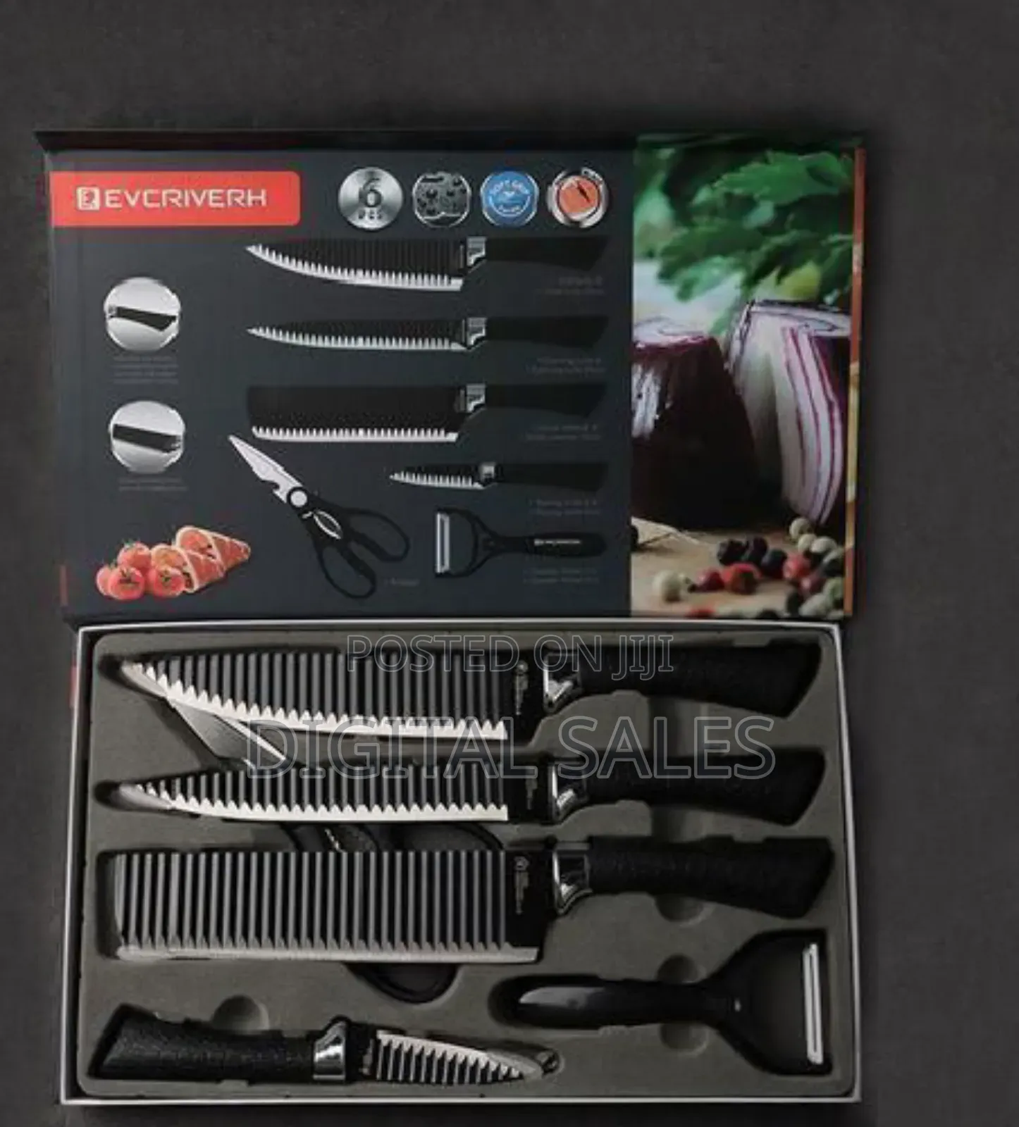6 PCS Kitchen Knives Set Stainless