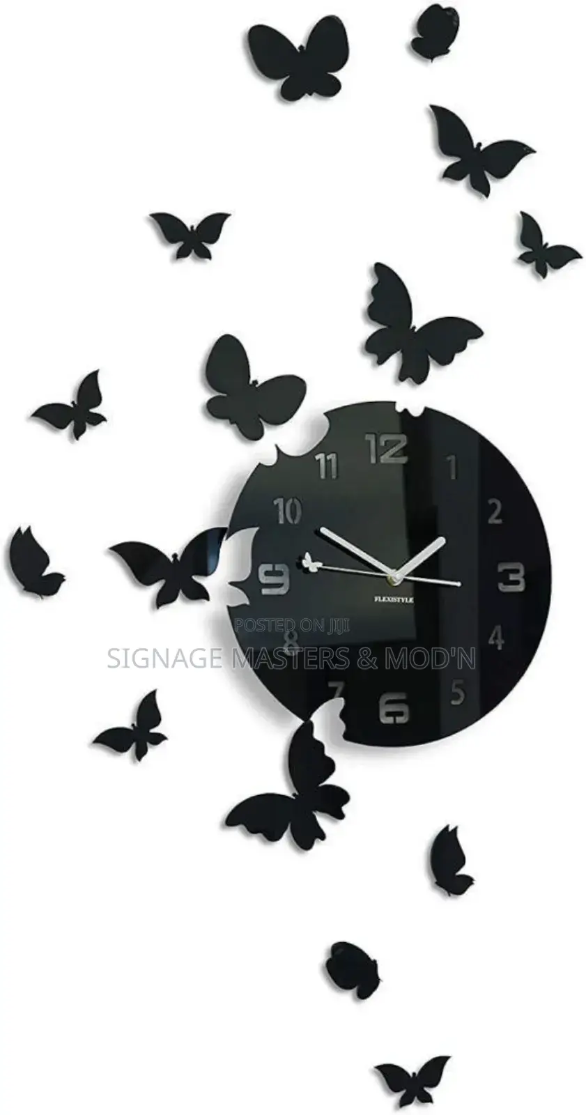 Flying Butterfly Realistic Clock