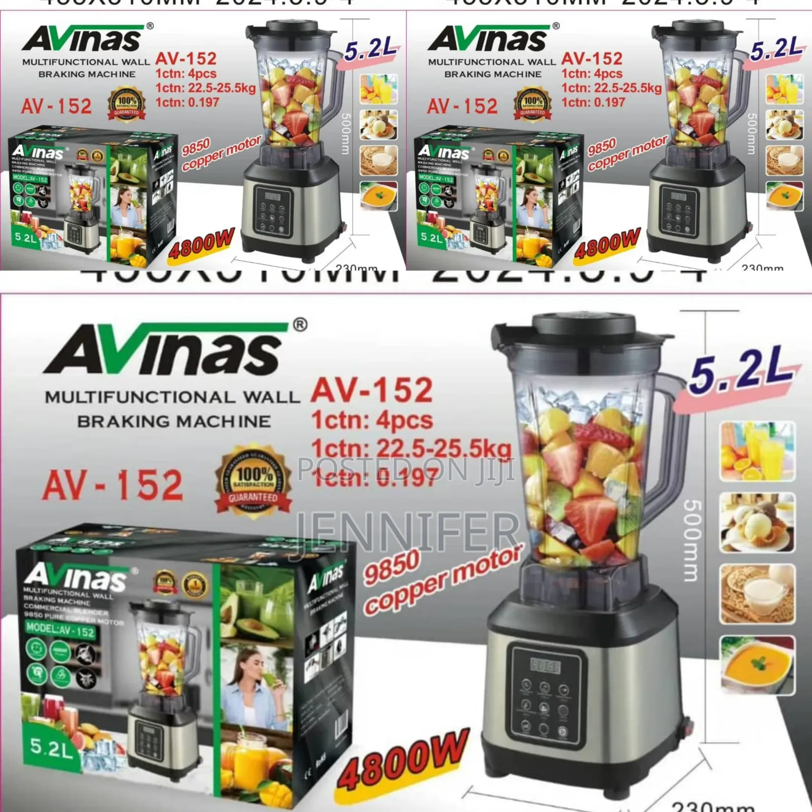 Avinas Av-152 Large Capacity 5.2litres Commercial Blender