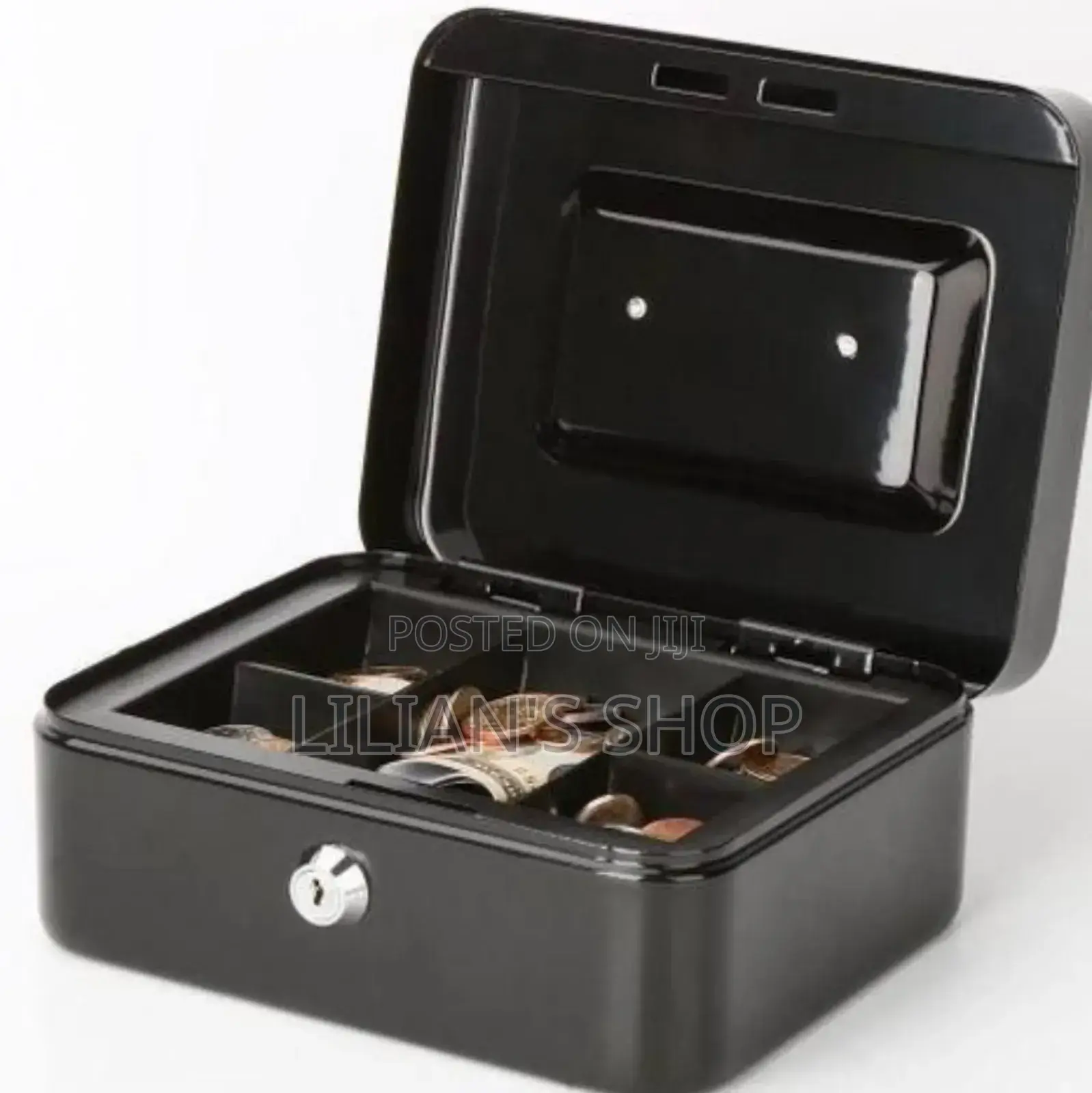 Cash Box With Coin Separator Tray-mult Colour