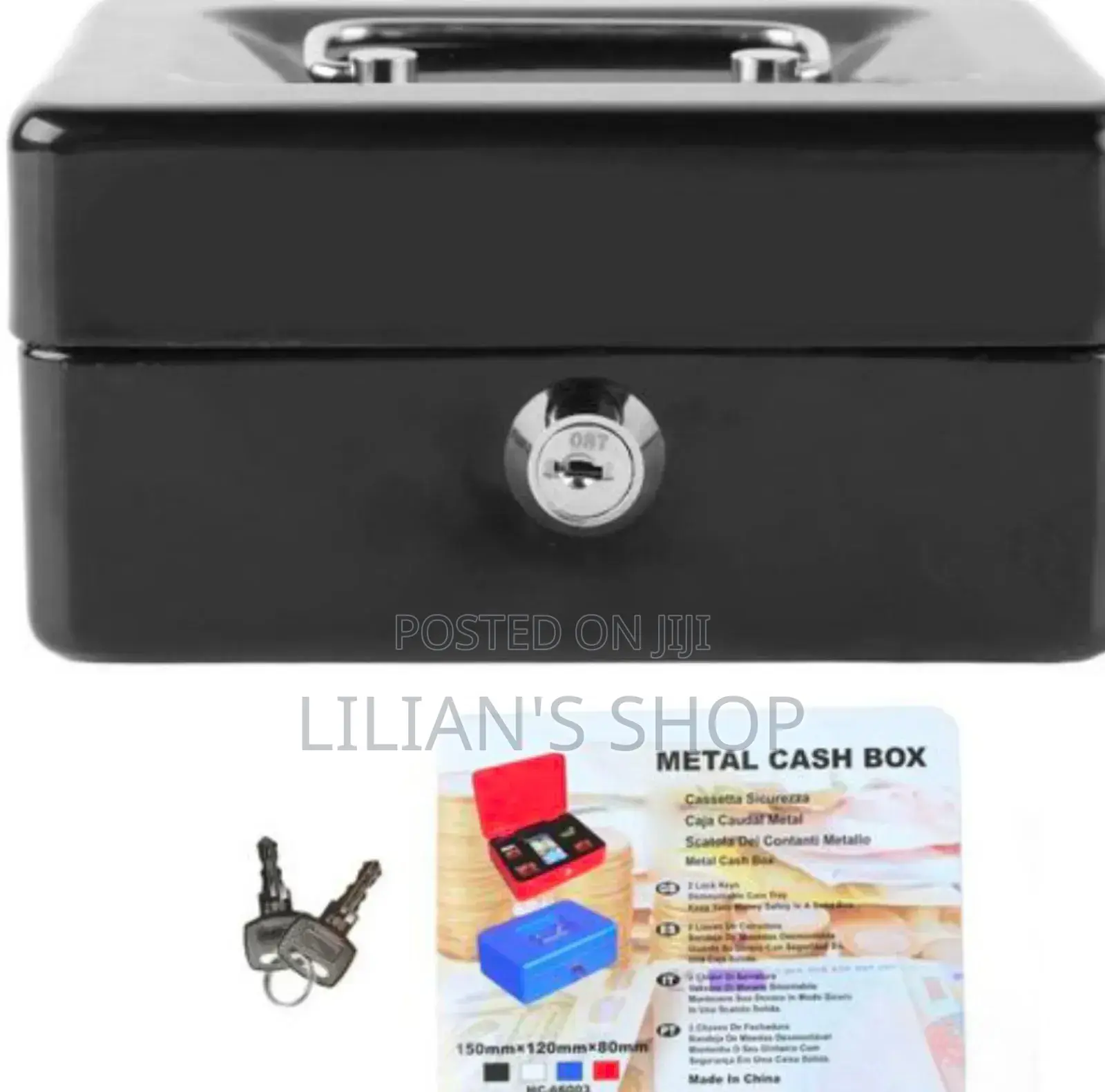 Portable Robust Metal Cash Box