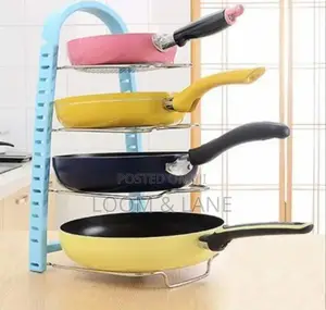 Adjustable Frying Pan Dish Rack Holder