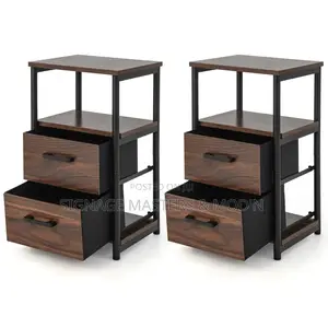 Pair of 3 Tier Retro Nightstand