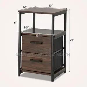 Pair of 3 Tier Retro Nightstand