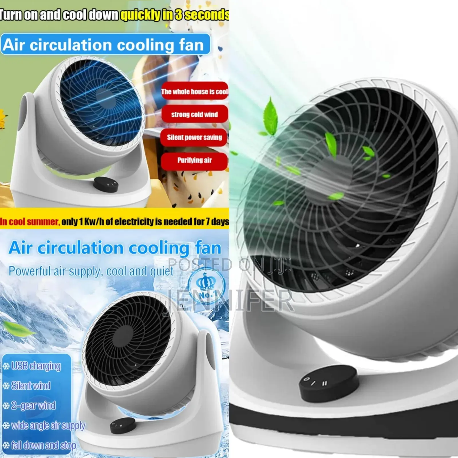 Tabletop Air Circulation Cooling Fan