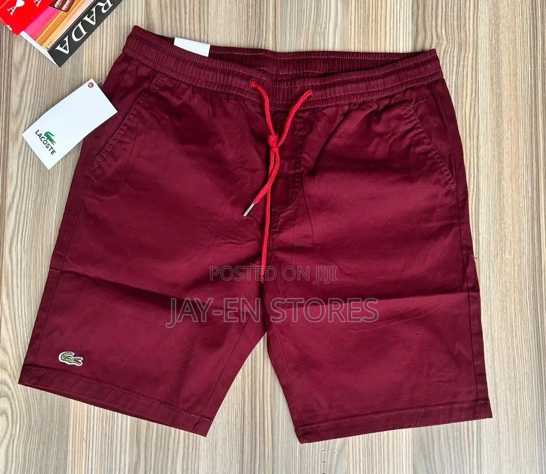 Maroon Lacoste Shorts
