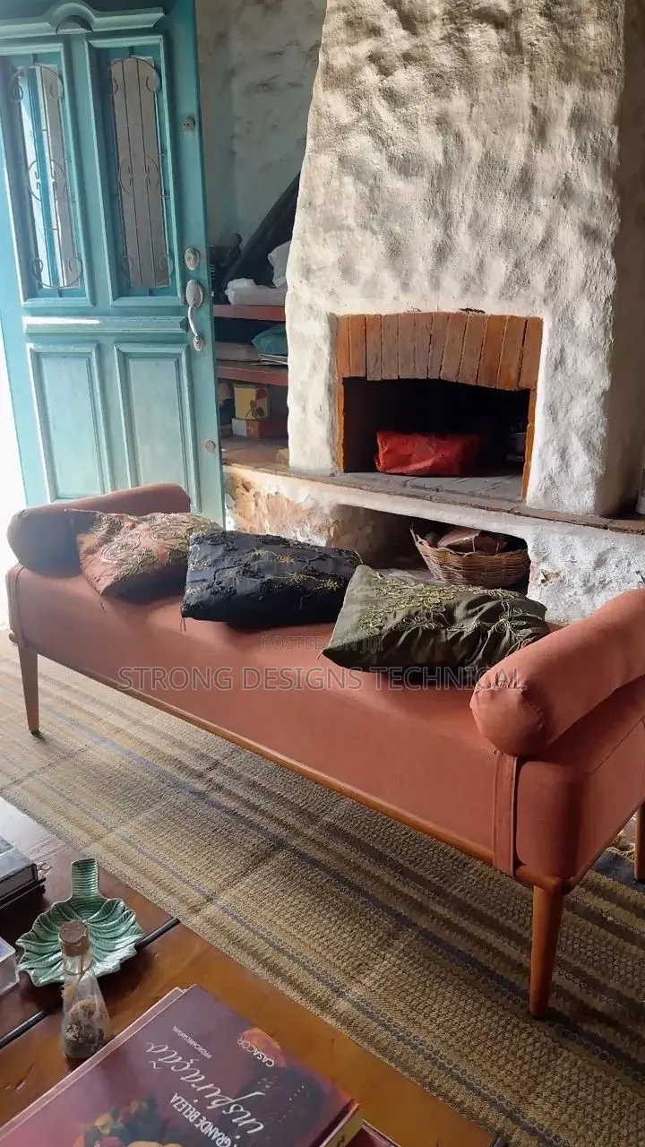 Long Cushioned Bench / Stool / Lounge Chair