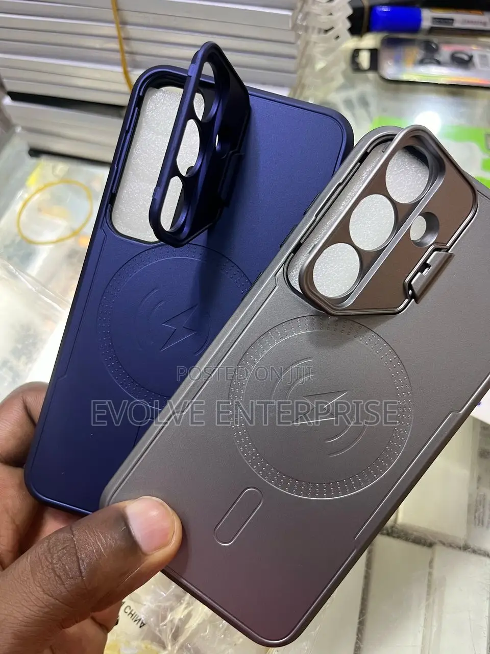 For Samsung Galaxy S24 Case Carbon Fiber Stripe Cover
