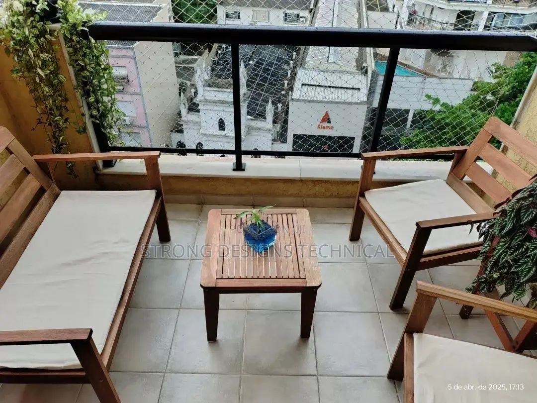 Garden / Balcony Set 2 Chairs, 1 Bench and T Table.