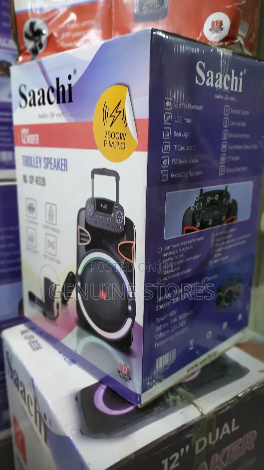 Saachi Portable Rechargeable Speaker With a Free Microphone.