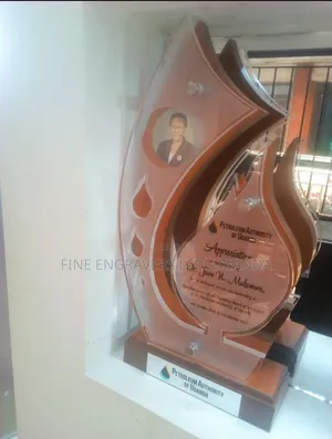 Glass and Wood Awards Engravings
