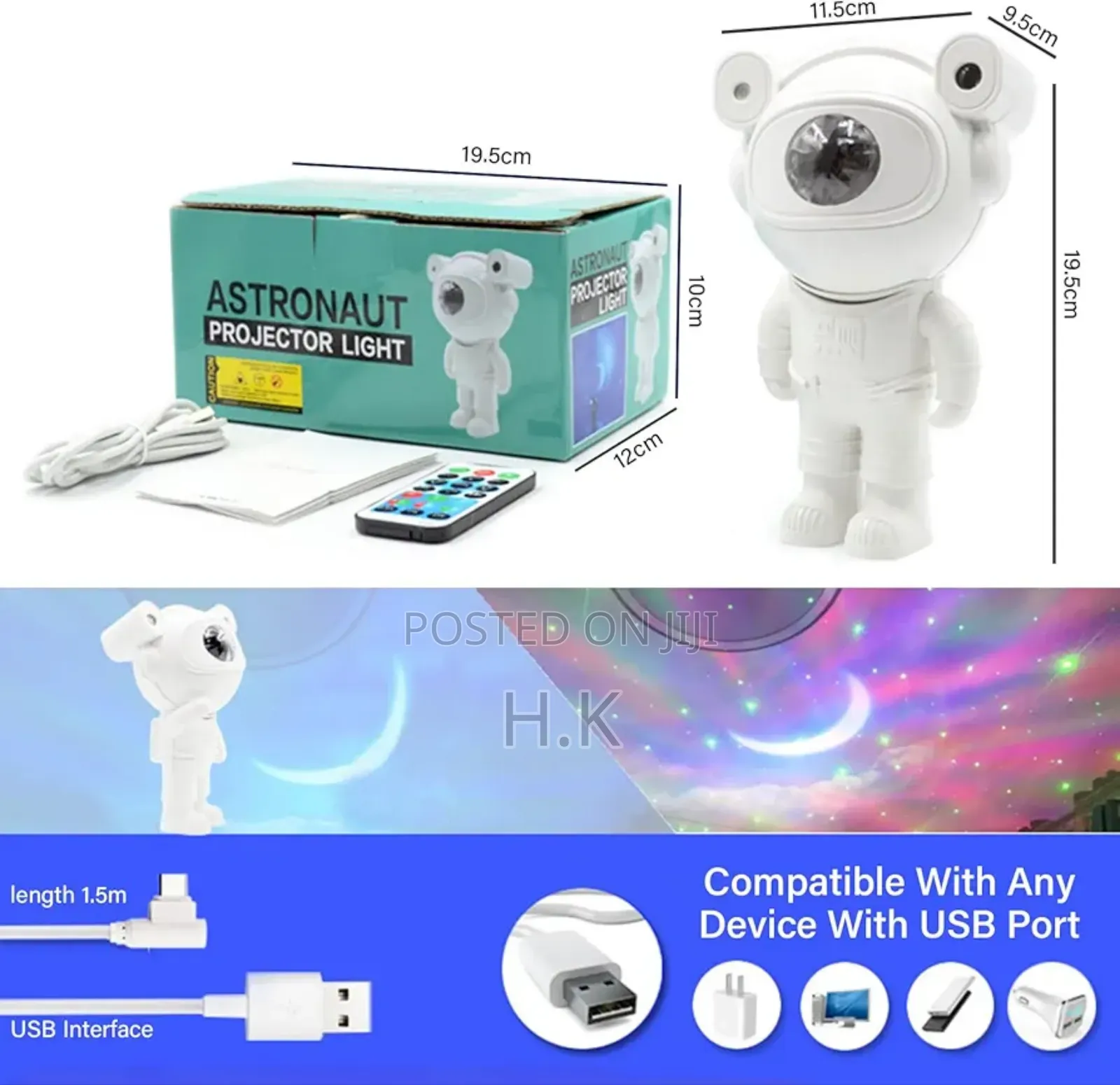 Astronaut Galaxy Projector With Blutooth Speaker
