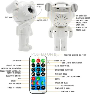 Astronaut Galaxy Projector With Blutooth Speaker
