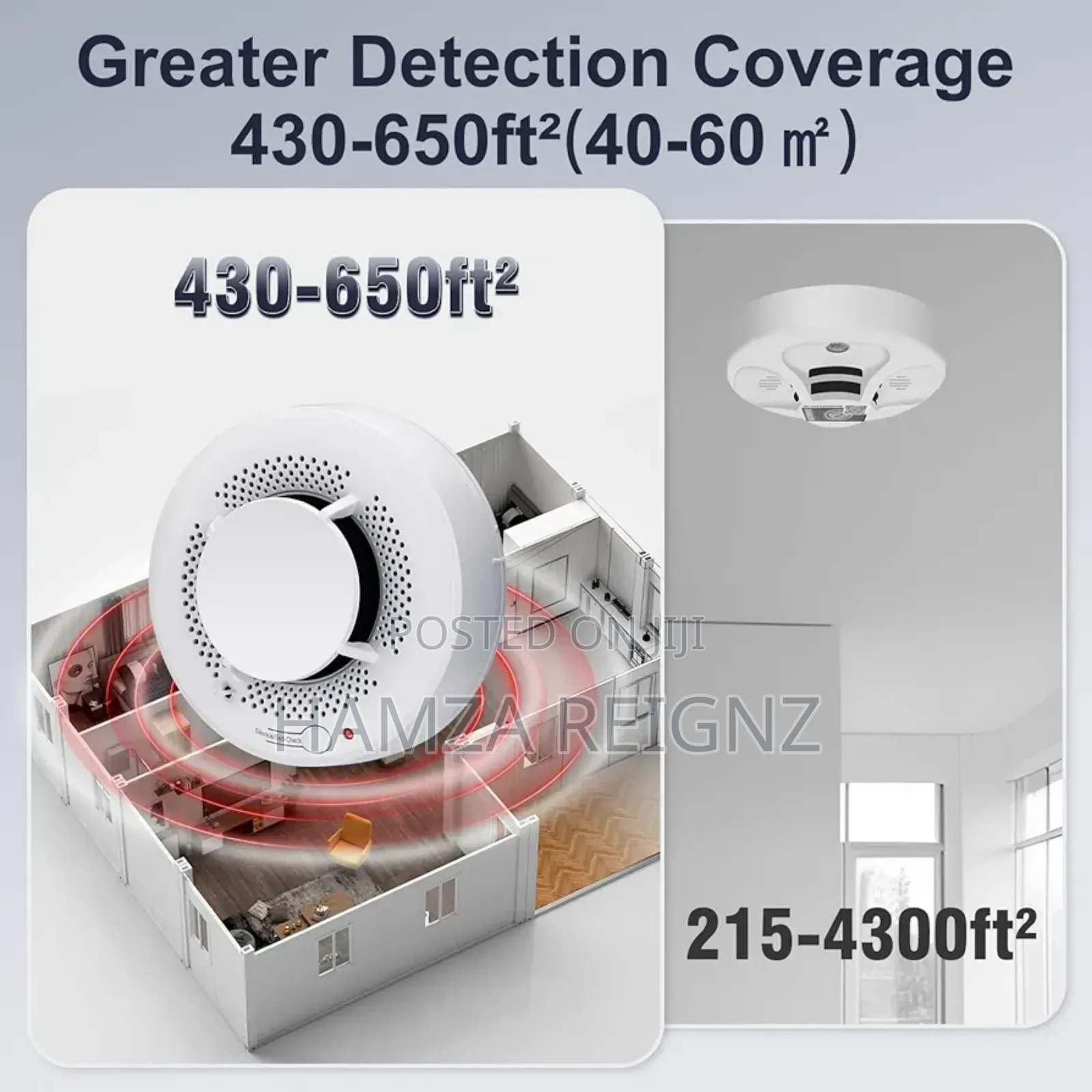 2-in-1 Smoke and Heat Detector Fire Alarms Smoke Detectors
