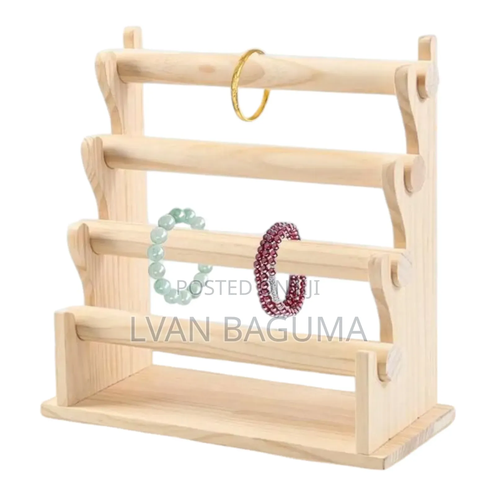 Wooden 4 Tier Bangle (Jewelry) Display Stand - Durable