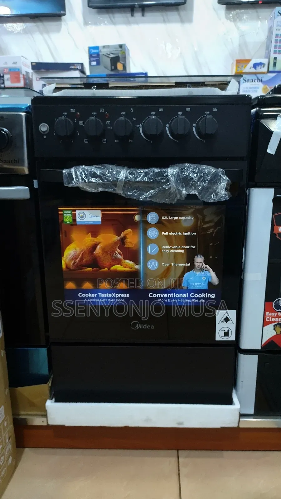 Midea 50x50cm Cooker With 3 Gas Burners Electric Oven