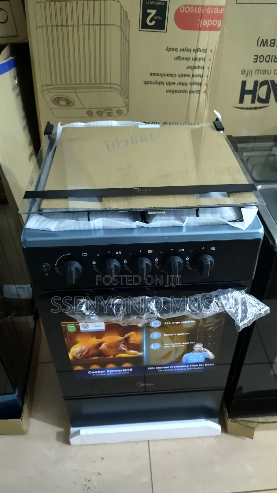 Midea 50x60cm Full Gas Cooker With 4 Gas Burners Oven