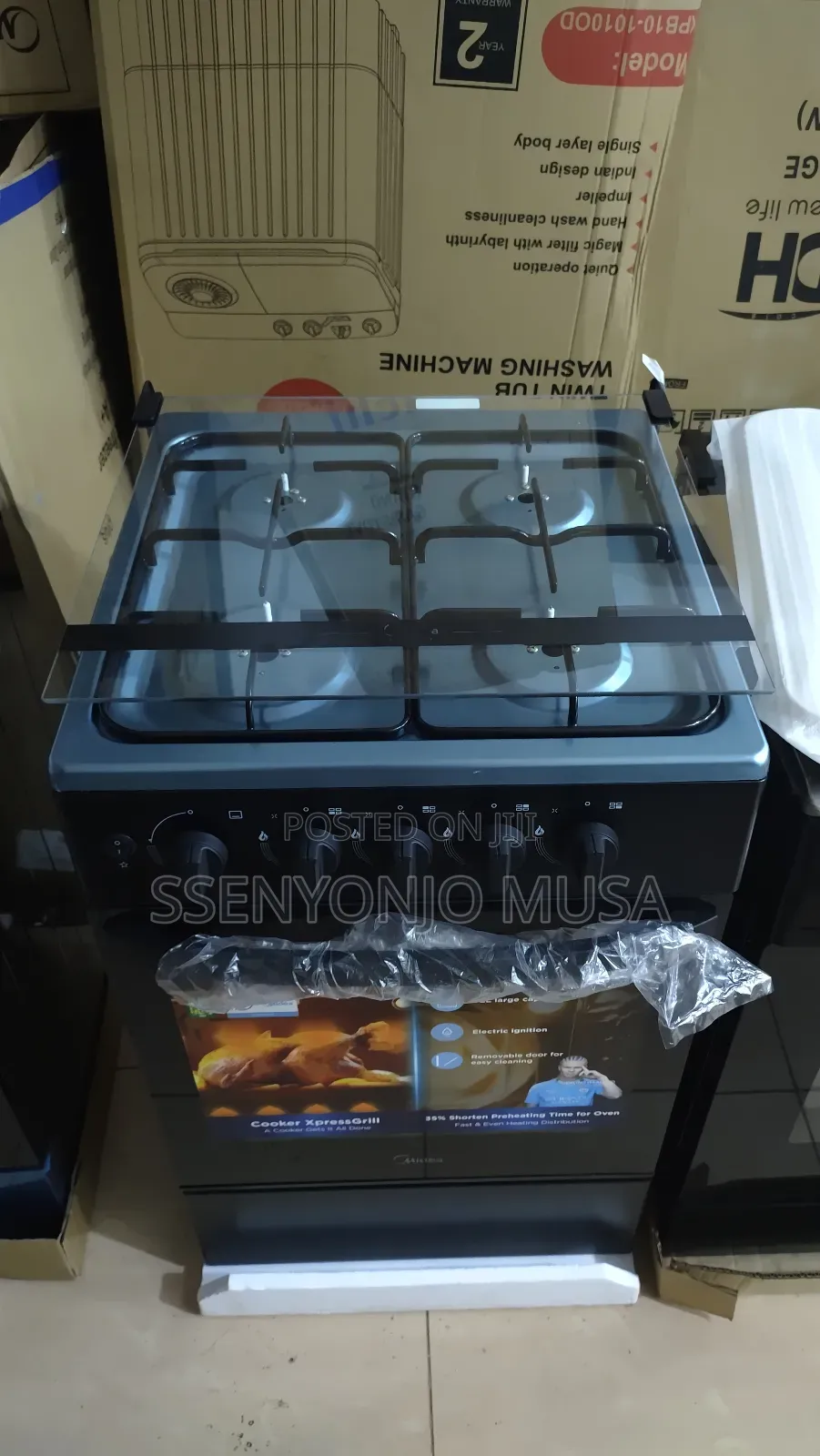 Midea 50x60cm Full Gas Cooker With 4 Gas Burners Oven