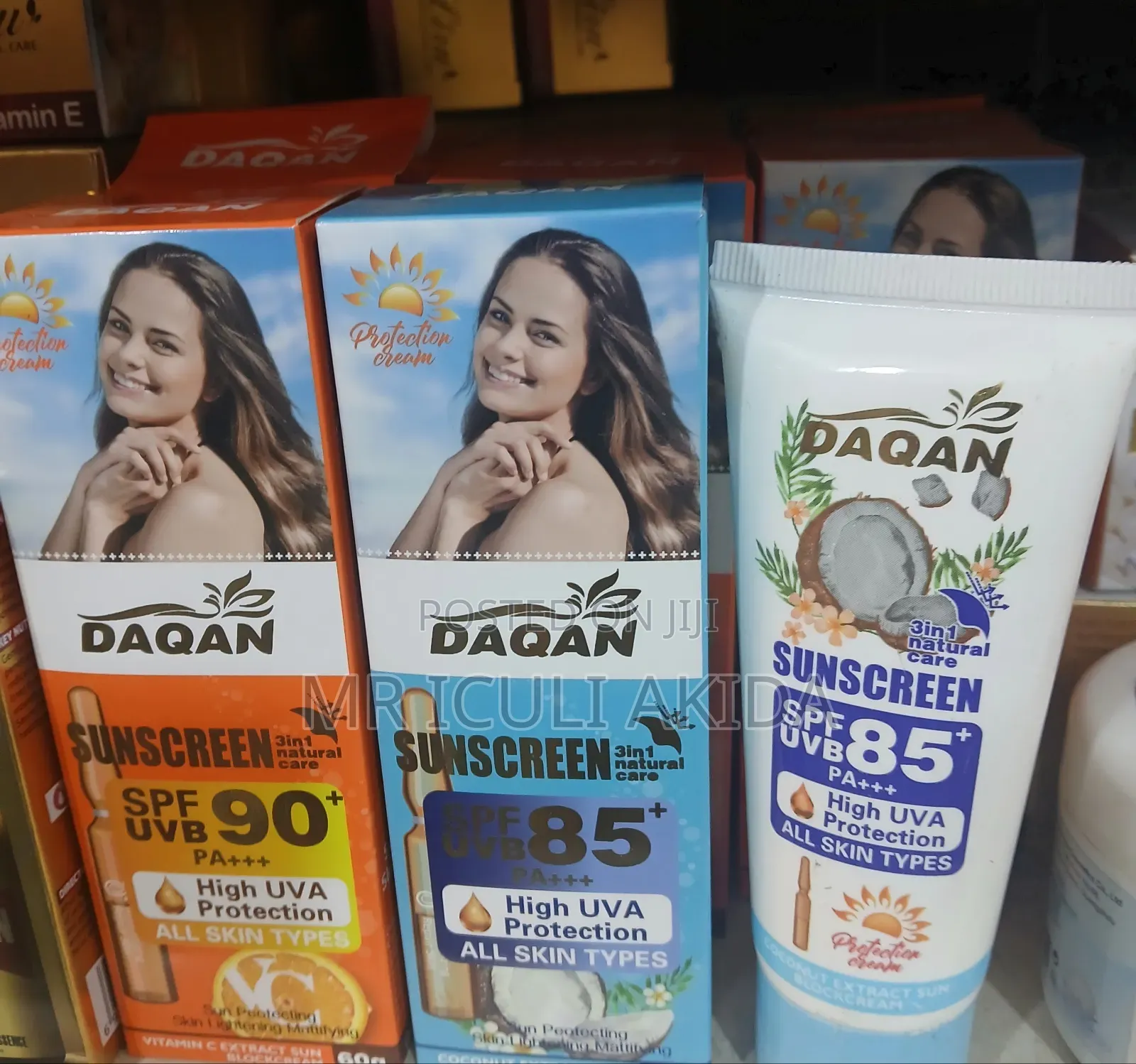 Deqan All Skin Type High Uva 3n1 Sunscreen Care Cream