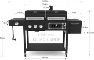 2 in 1 Commercial Luxury Gas Grill + Charcoal Smoker