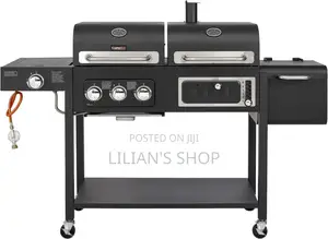 2 in 1 Commercial Luxury Gas Grill + Charcoal Smoker