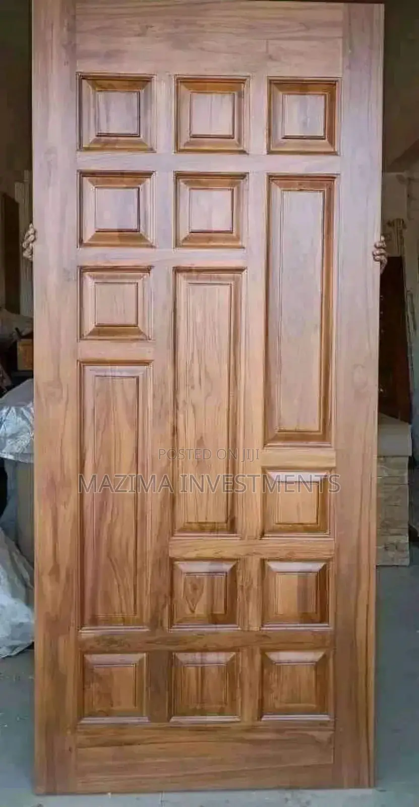Clear Mahogany/Hardwood Front Door