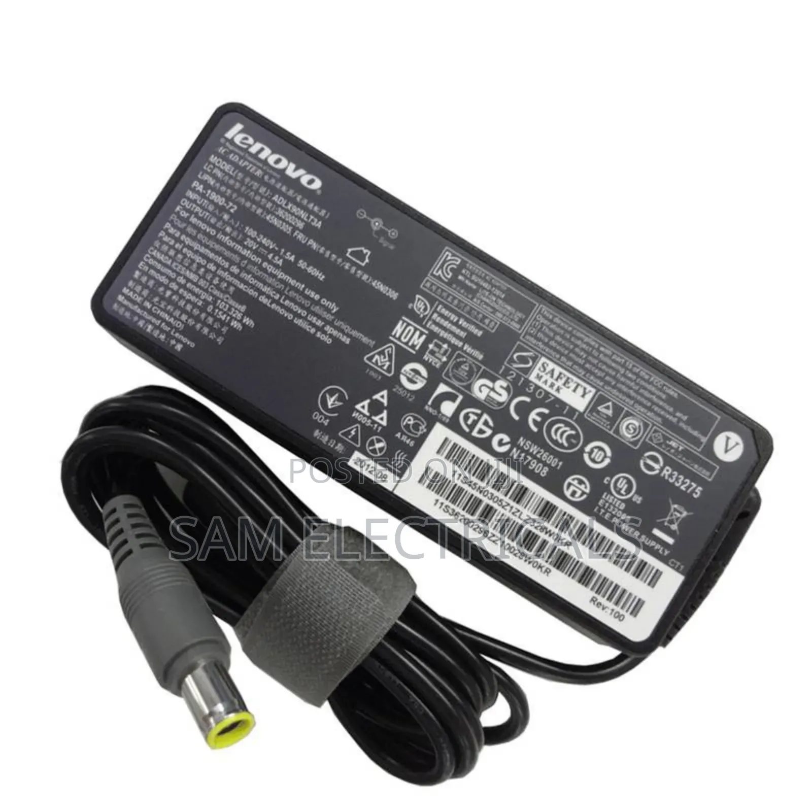 Lenovo Round Pin Laptop Charger