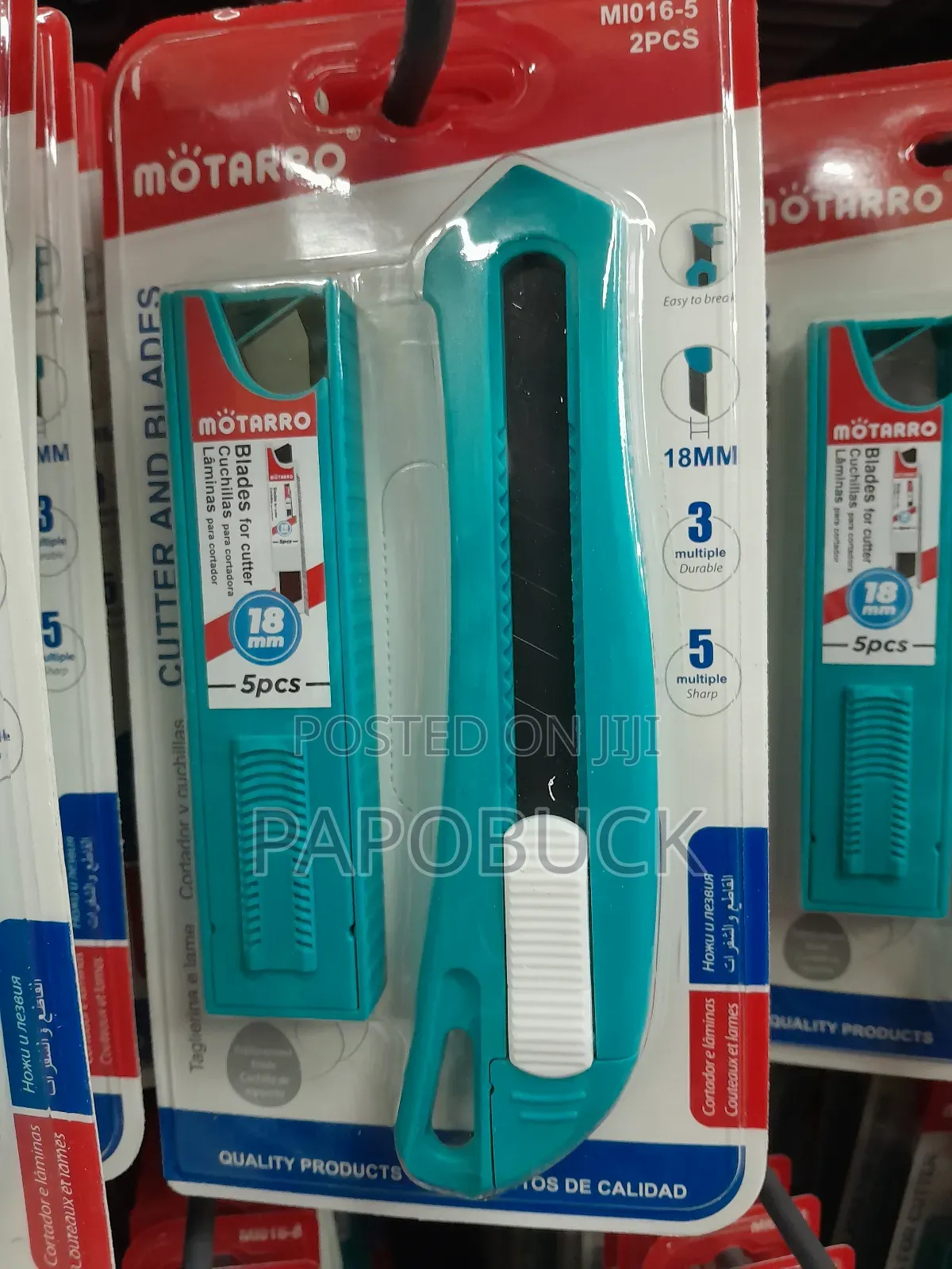5 Pcs Utility Knife With Replacement Blades