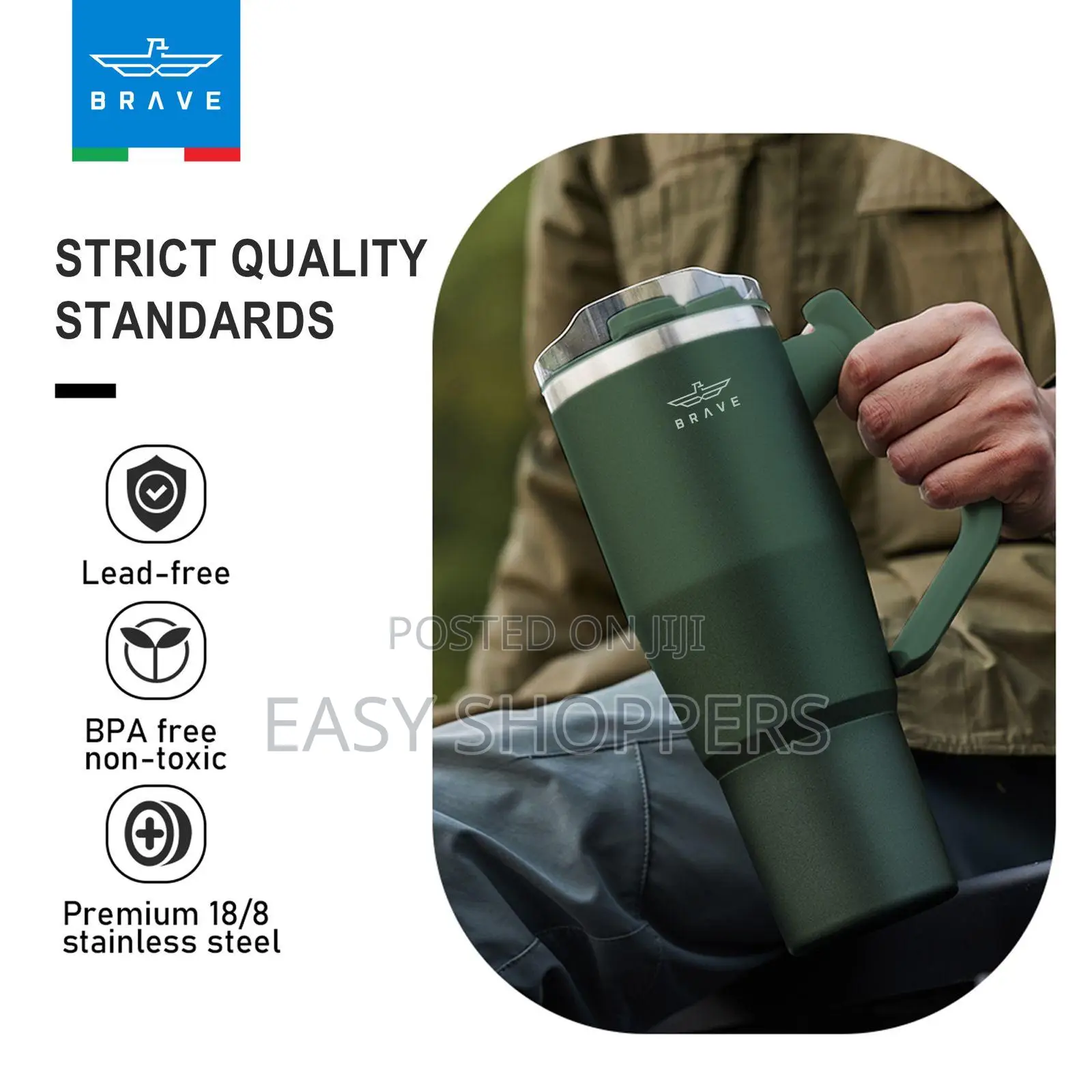 Brave (1200ml) Stainless Steel Vacuum Insulated Travel Mug,