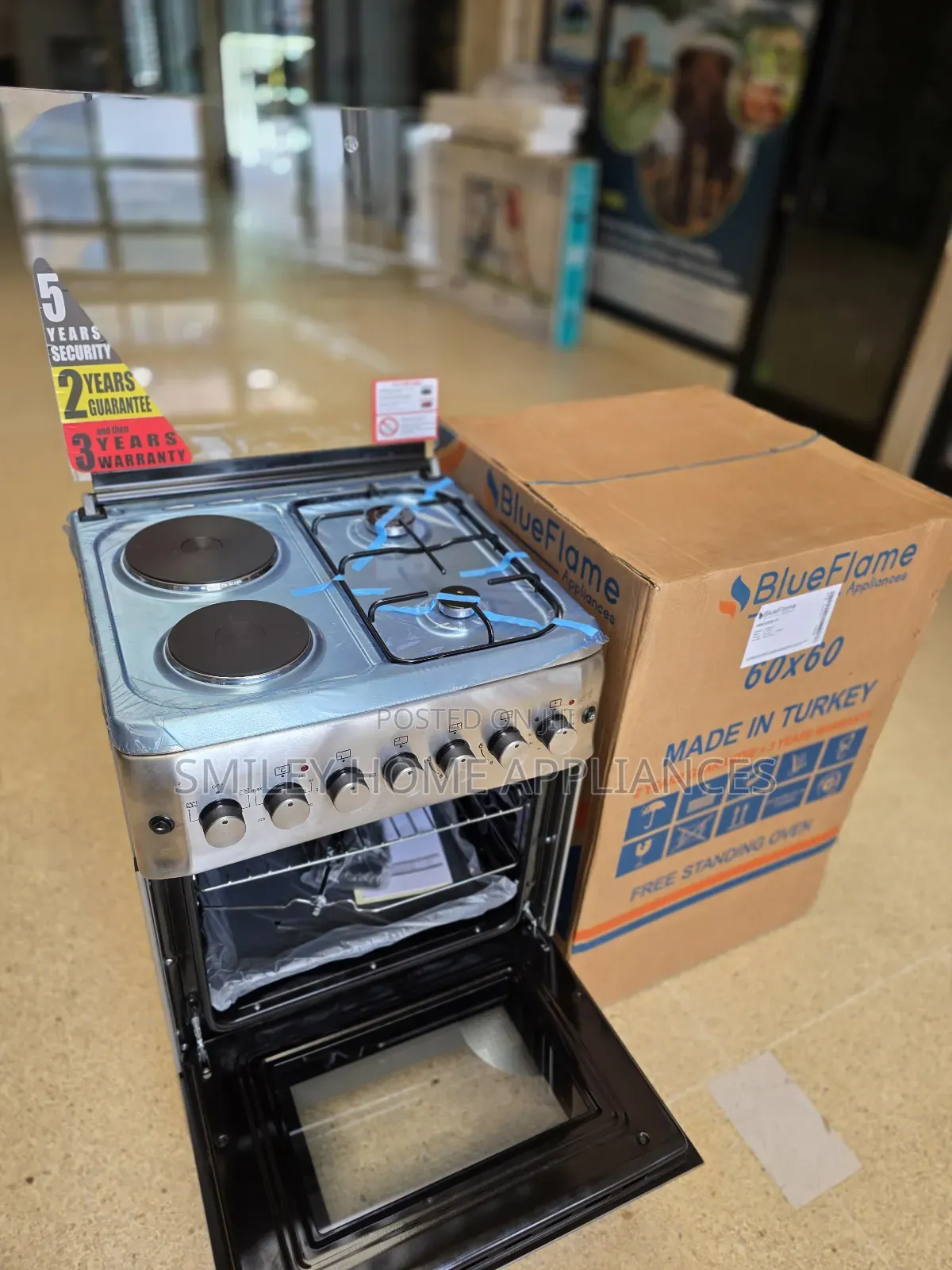 6cm*60cm Blueflame Gascooker 2+2electric Oven With Turbo Fan